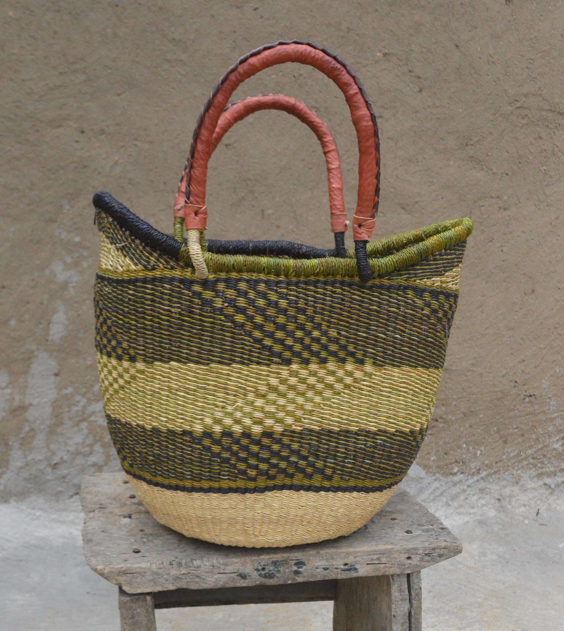 Kulbia Basket African Baskets from Bolga Ghana Bolgatanga Baskets